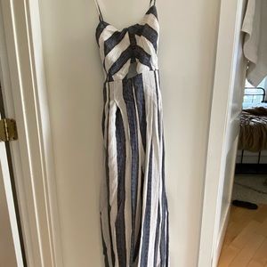 Backless Striped Jumpsuit